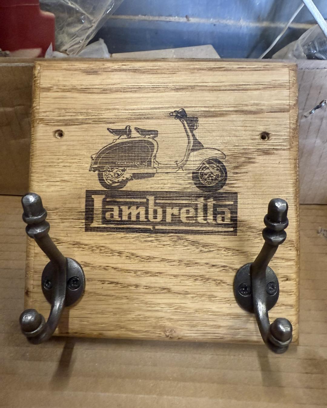 Handcrafted wooden coat hanger