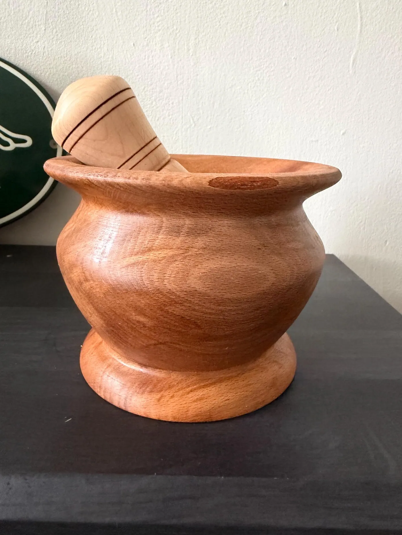 Handmade Maple & Beech Pestle and Mortar