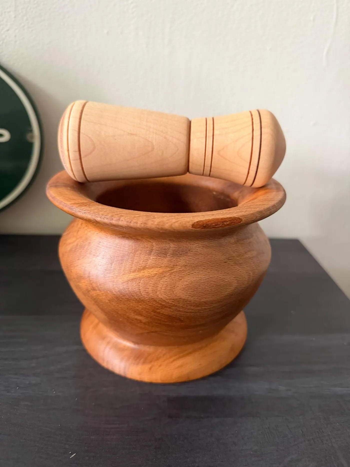 Handmade Maple & Beech Pestle and Mortar — view 3